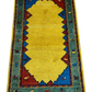 Indischer Gabbeh Orientteppich Handgeknüpft Bunt Gestreift 140x70 cm