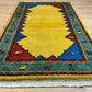 Indischer Gabbeh Orientteppich Handgeknüpft Bunt Gestreift 140x70 cm