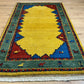 Indischer Gabbeh Orientteppich Handgeknüpft Bunt Gestreift 140x70 cm