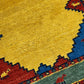 Indischer Gabbeh Orientteppich Handgeknüpft Bunt Gestreift 140x70 cm