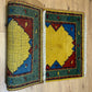 Indischer Gabbeh Orientteppich Handgeknüpft Bunt Gestreift 140x70 cm