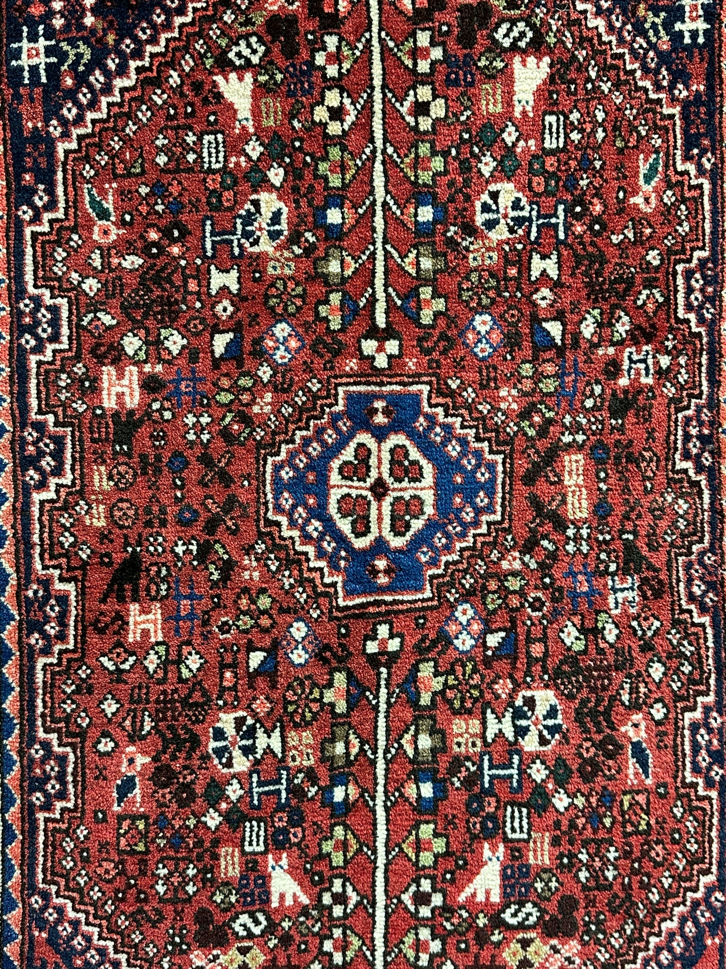Handgeknüpfter Perser Orientteppich Abadeh 105x58 cm