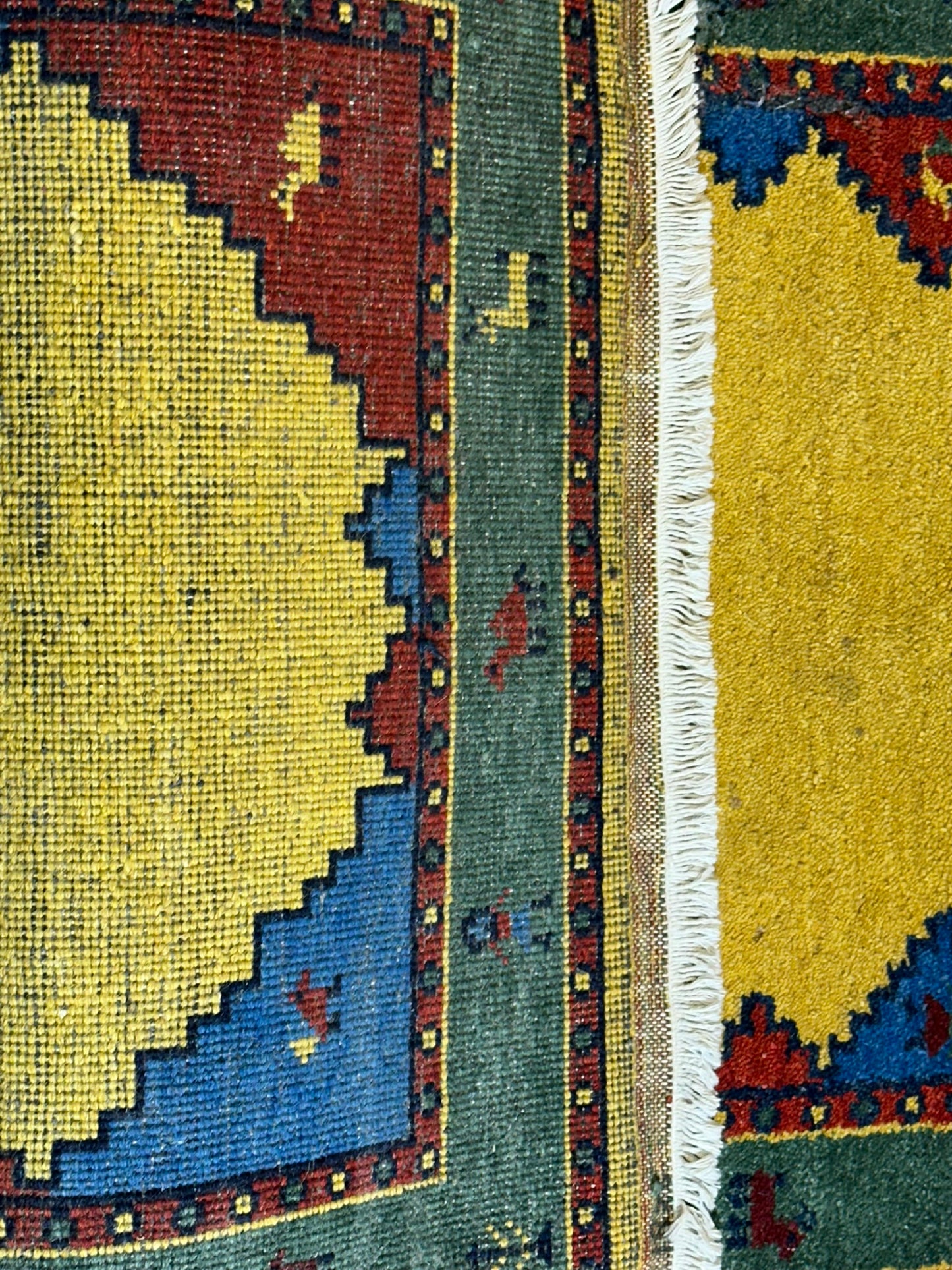 Indischer Gabbeh Orientteppich Handgeknüpft Bunt Gestreift 140x70 cm