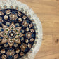 Orientteppich handgeknüpft 45xO cm Nain Seide Rund