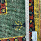 Indischer Gabbeh Orientteppich Handgeknüpft Bunt Gestreift 140x70 cm