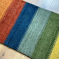 Indischer Gabbeh Orientteppich Handgeknüpft Bunt Gestreift 140x70 cm