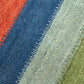 Indischer Gabbeh Orientteppich Handgeknüpft Bunt Gestreift 140x70 cm