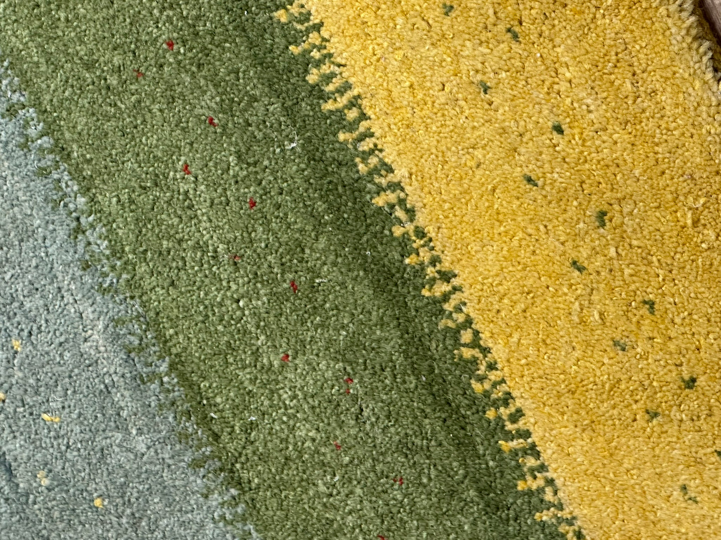 Indischer Gabbeh Orientteppich Handgeknüpft Bunt Gestreift 140x70 cm