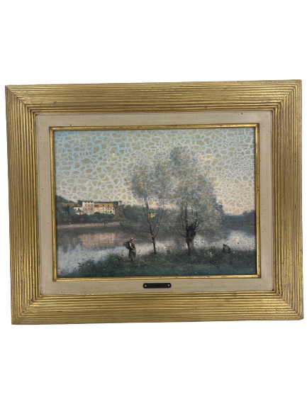 Gemälde "Ville-d'Avray" von Jean-Baptiste Camille Corot 33x41cm