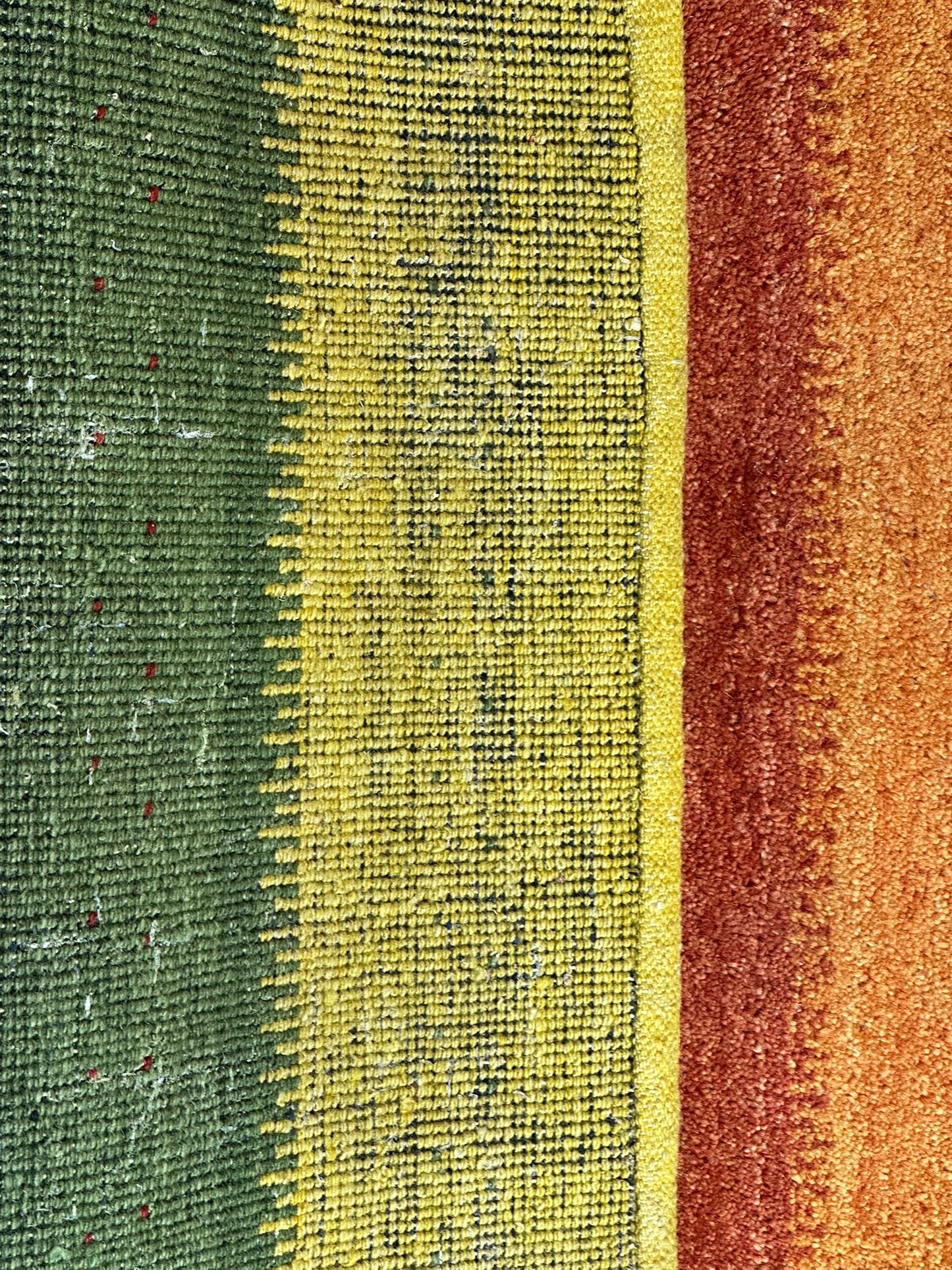 Indischer Gabbeh Orientteppich Handgeknüpft Bunt Gestreift 140x70 cm
