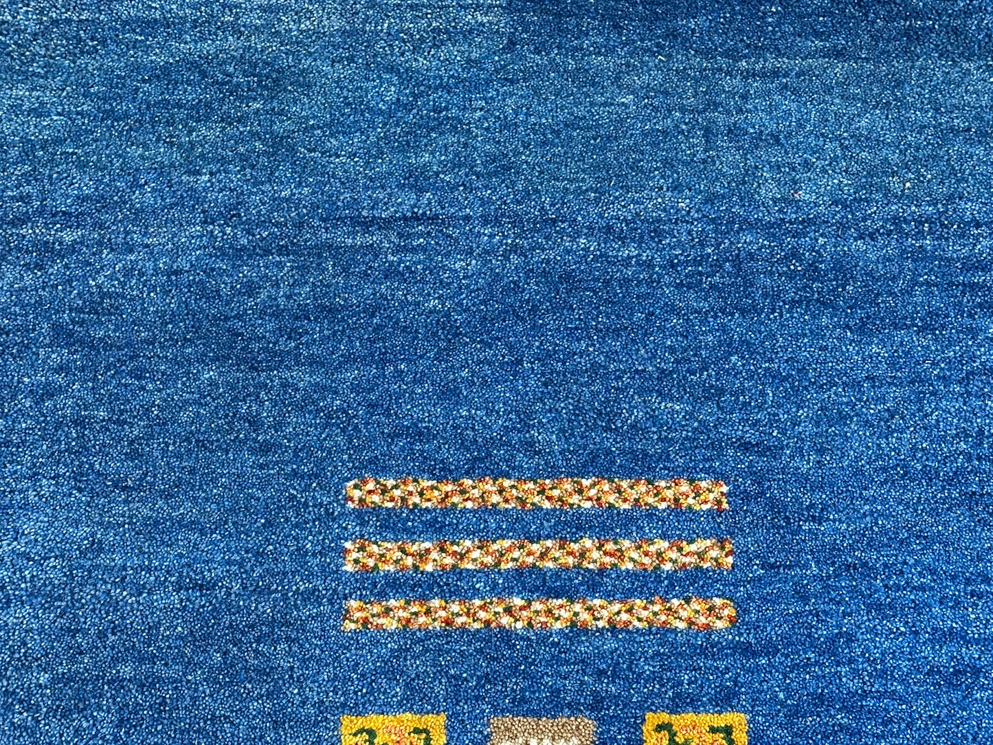 Indischer Gabbeh Orientteppich Handgeknüpft Blau 160x90 cm