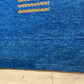Indischer Gabbeh Orientteppich Handgeknüpft Blau 160x90 cm
