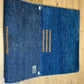 Indischer Gabbeh Orientteppich Handgeknüpft Blau 160x90 cm