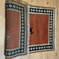 Indischer Gabbeh Teppich Handgeknüpft Rostrot Tiermotive 150x93 cm