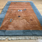 Indischer Gabbeh Teppich Handgeknüpft Terrakotta Blaugrau 160x97 cm