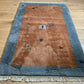Indischer Gabbeh Teppich Handgeknüpft Terrakotta Blaugrau 160x97 cm