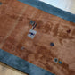 Indischer Gabbeh Teppich Handgeknüpft Terrakotta Blaugrau 160x97 cm