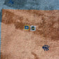 Indischer Gabbeh Teppich Handgeknüpft Terrakotta Blaugrau 160x97 cm