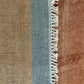 Indischer Gabbeh Teppich Handgeknüpft Terrakotta Blaugrau 160x97 cm
