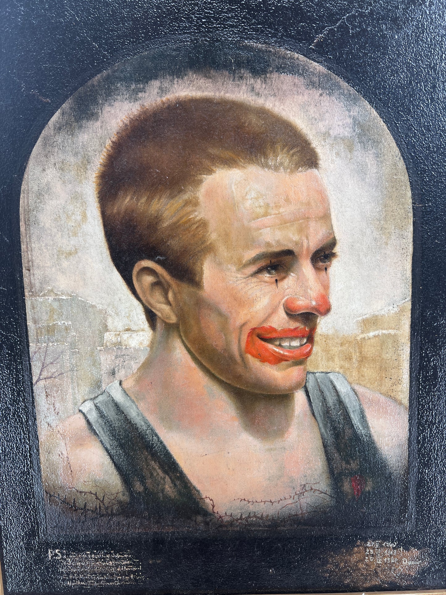 Gemälde "Glücklicher Clown" - 43x33 cm (ohne Rahmen) / 50x40 cm (mit Rahmen)