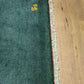 Indischer Gabbeh Teppich Handgeknüpft Dunkelgrün Tiermotive 163x87 cm