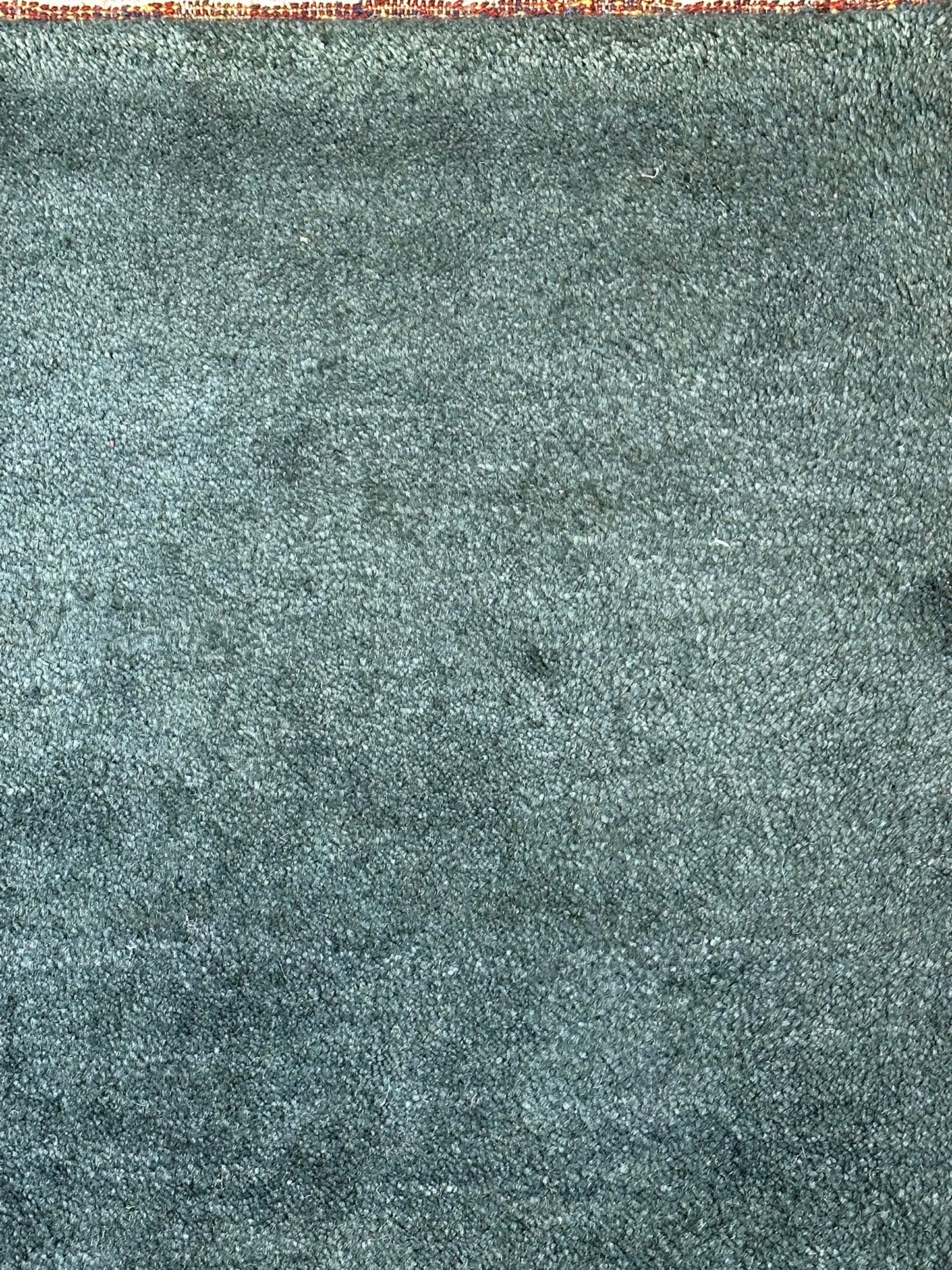 Indischer Gabbeh Teppich Handgeknüpft Dunkelgrün Tiermotive 163x87 cm