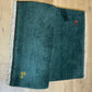 Indischer Gabbeh Teppich Handgeknüpft Dunkelgrün Tiermotive 163x87 cm