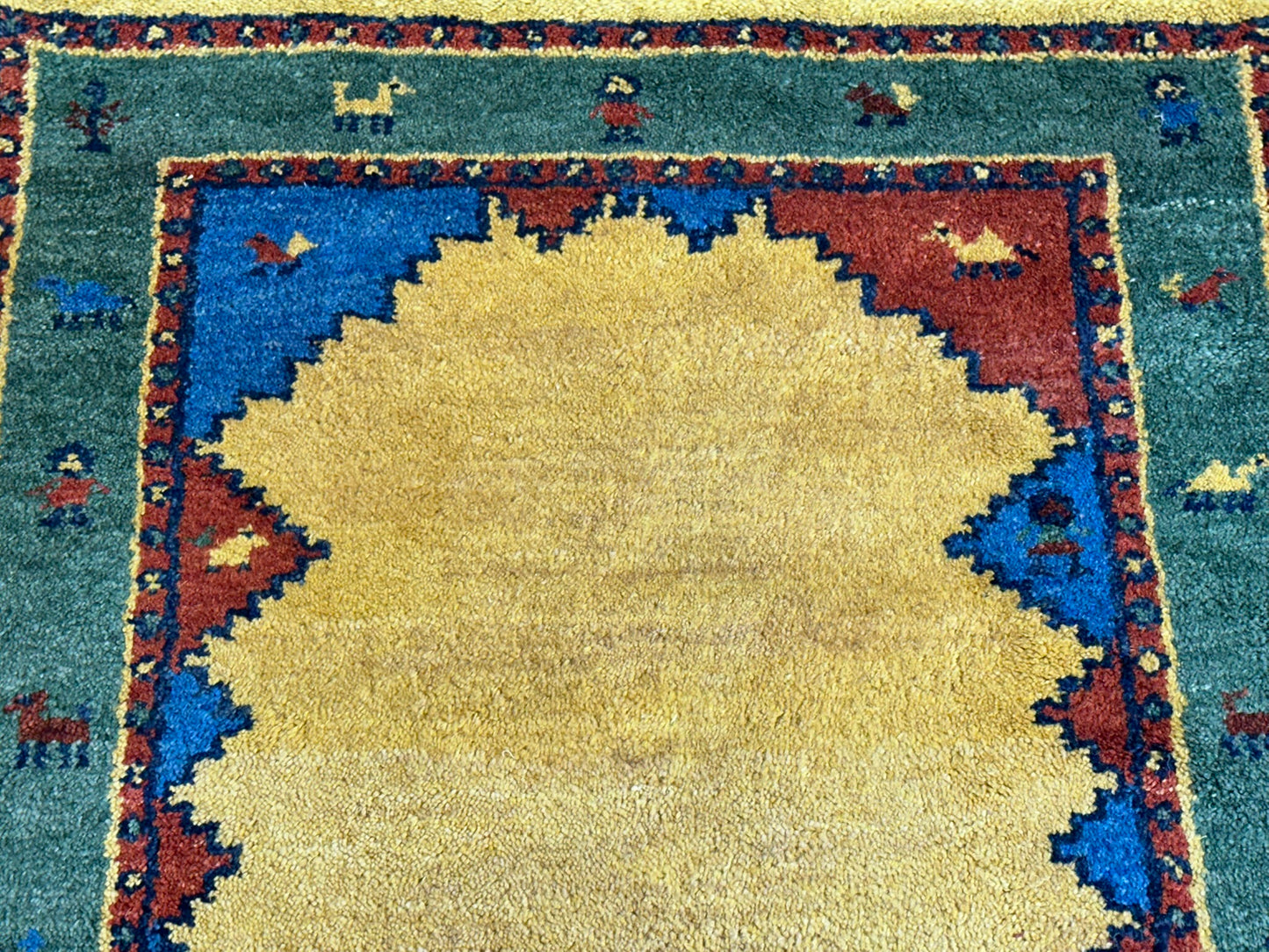 Gabbeh Orientteppich handgeknüpft Indian 155x93 cm
