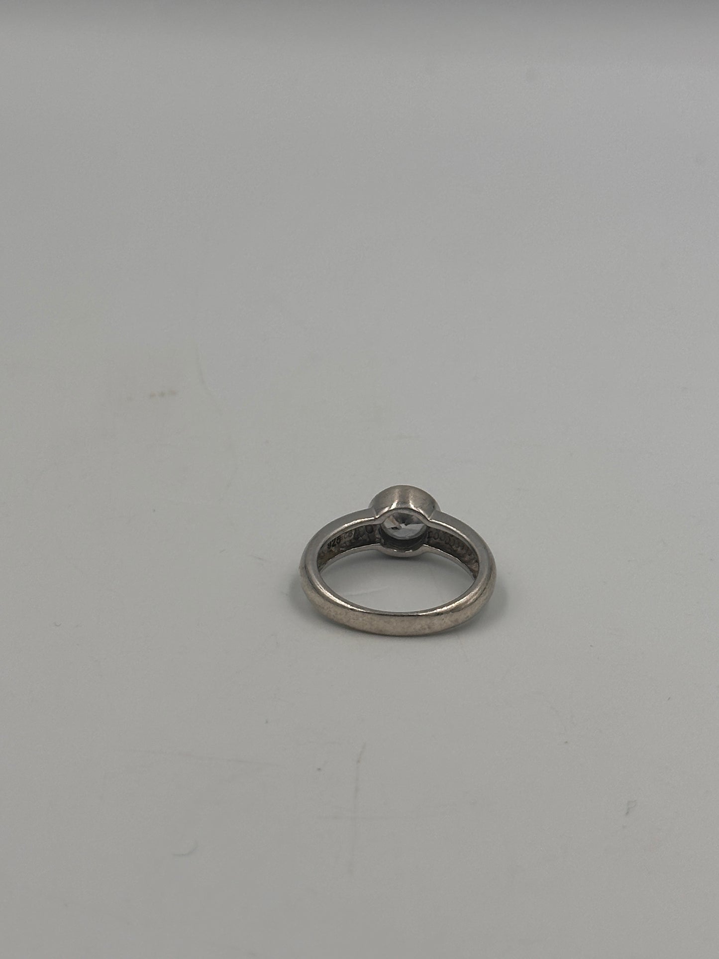 Vintage Silber 925 Ring mit Zirkonia Stein Ringgröße: 51