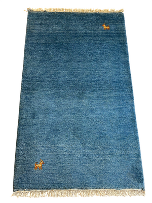 Gabbeh Orientteppich handgeknüpft Indian 160x90 cm