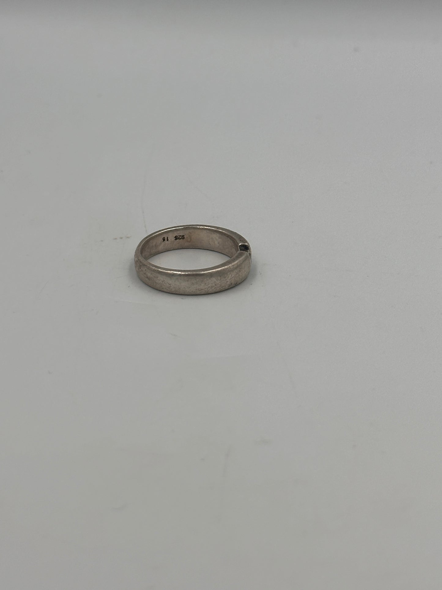 Vintage 925 Silberring mit Zirkonia-Stein – Ringgröße 58