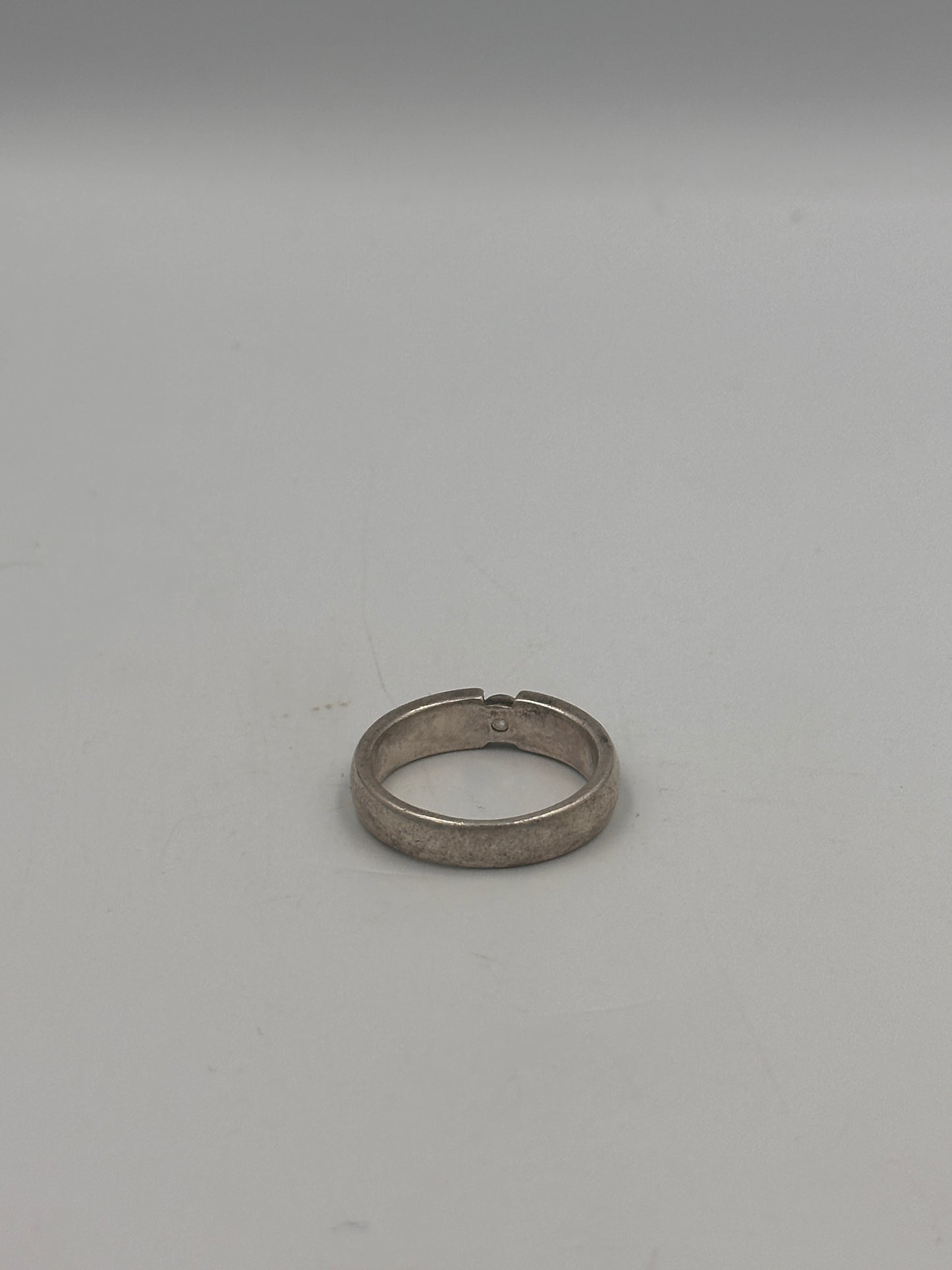 Vintage 925 Silberring mit Zirkonia-Stein – Ringgröße 58