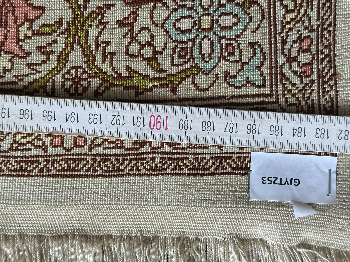 Orientteppich handgeknüpft Hereke 110x68 cm Seide auf Seide