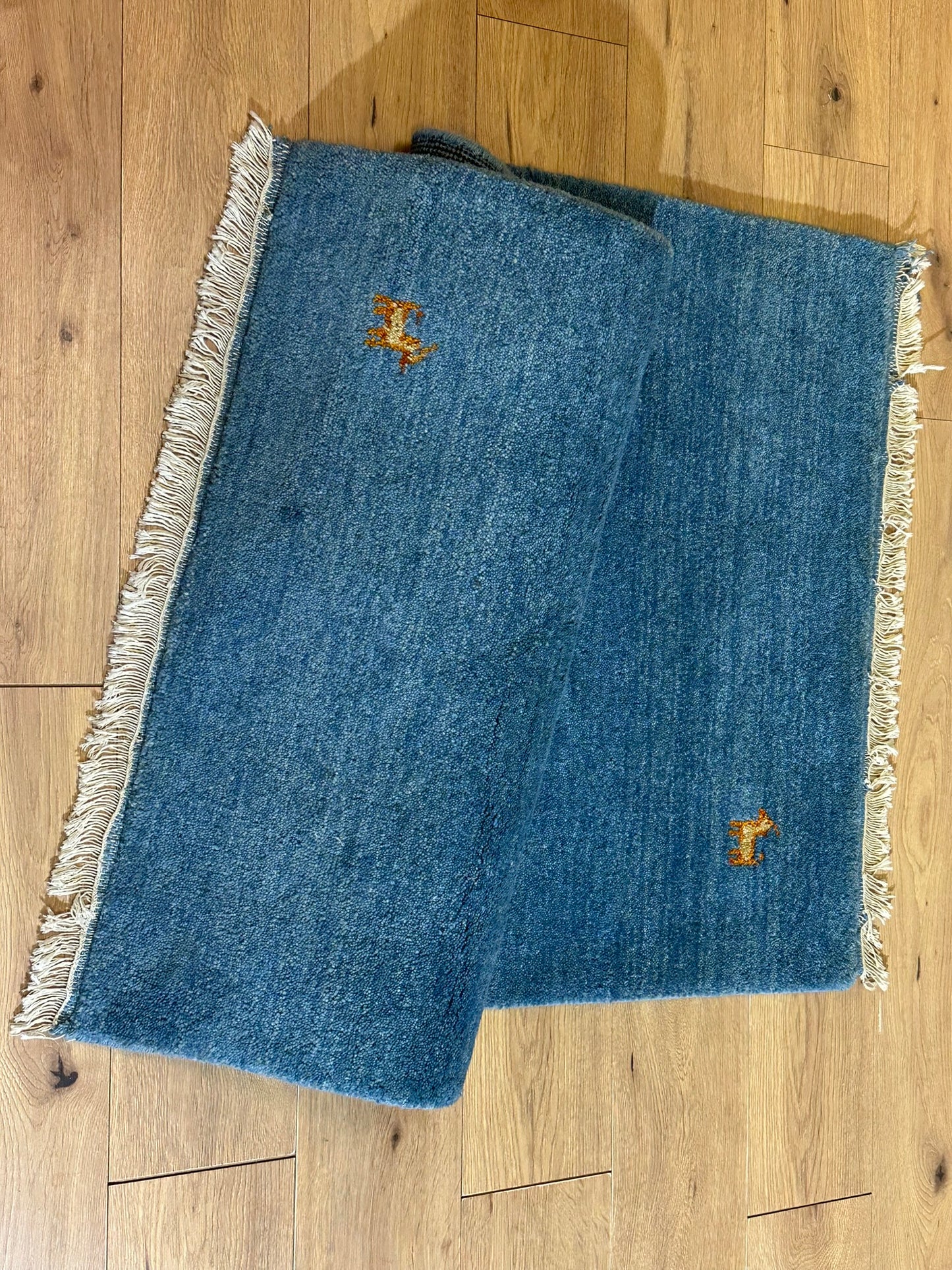 Gabbeh Orientteppich handgeknüpft Indian 160x90 cm