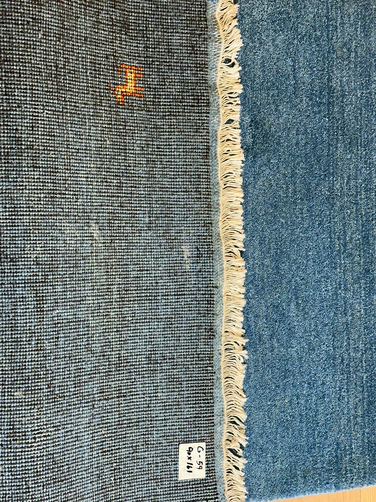 Gabbeh Orientteppich handgeknüpft Indian 160x90 cm