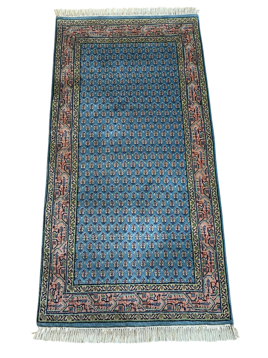 Orientteppich handgeknüpft Sarough Mir Indian 142x73 cm