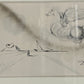 Zeichnung im Rahmen (Fliegendes Pferd) 64x54cm