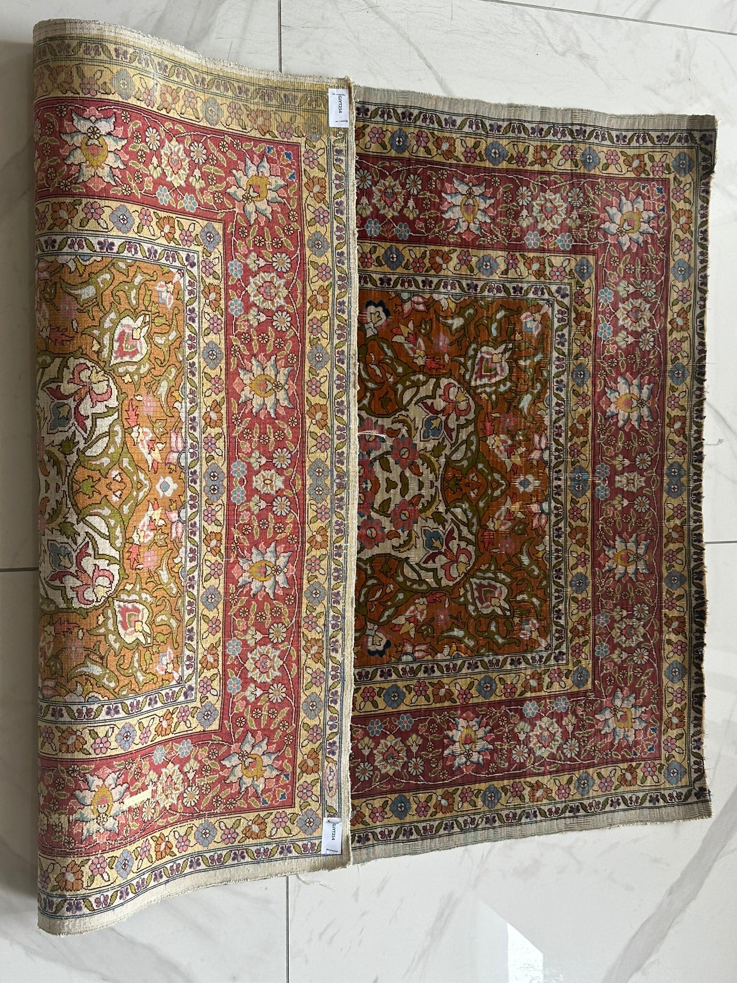 Orientteppich handgeknüpft Hereke 116x84 cm Seide auf Seide
