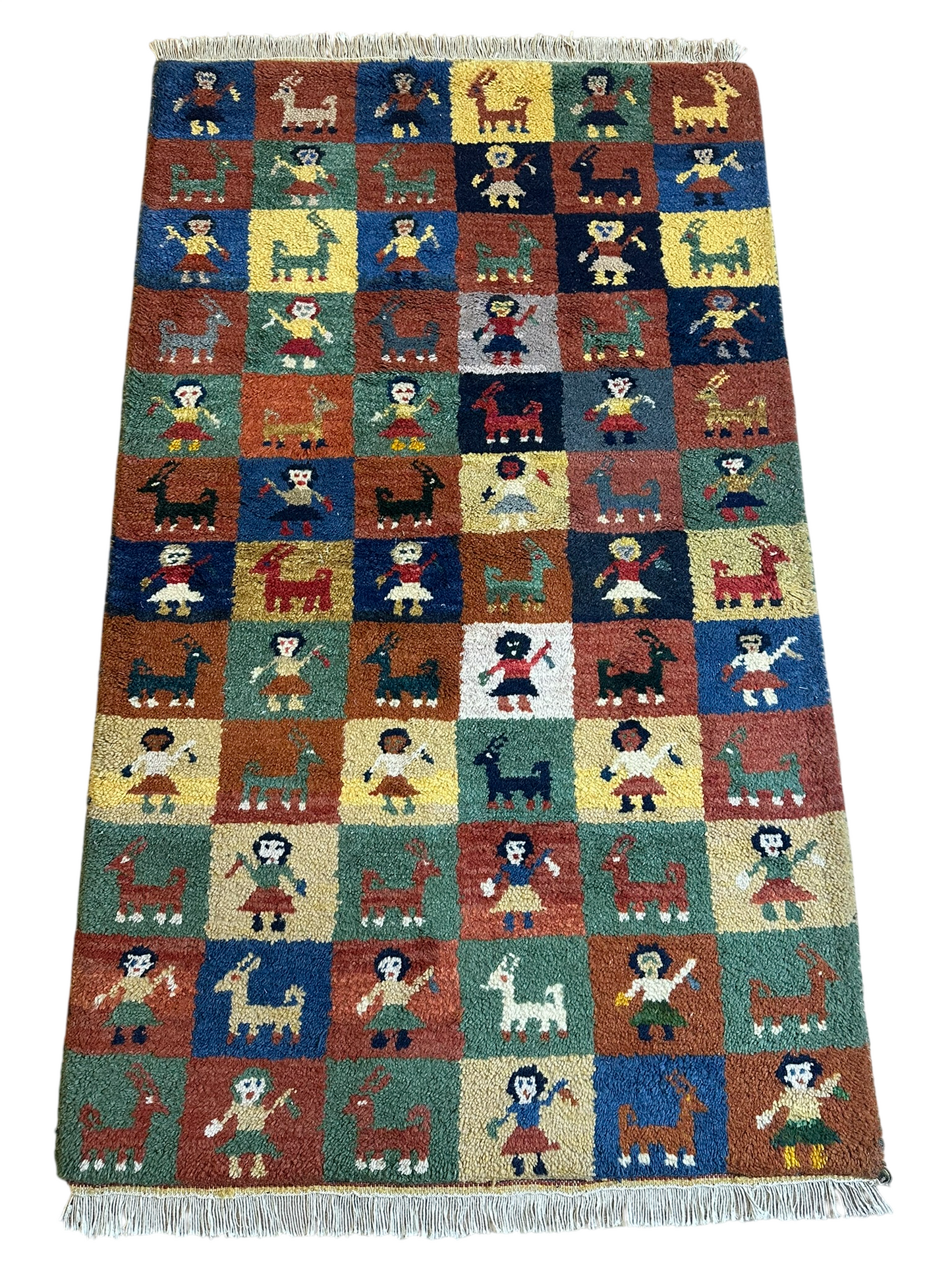 Gabbeh Orientteppich handgeknüpft Indian 160x95 cm