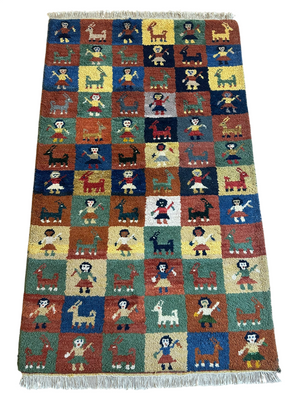 Gabbeh Orientteppich handgeknüpft Indian 160x95 cm