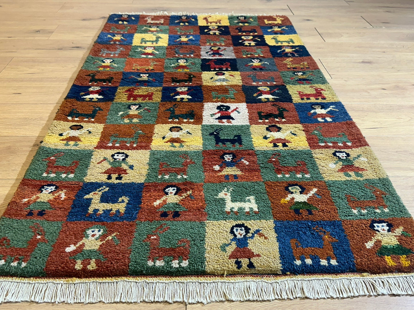 Gabbeh Orientteppich handgeknüpft Indian 160x95 cm