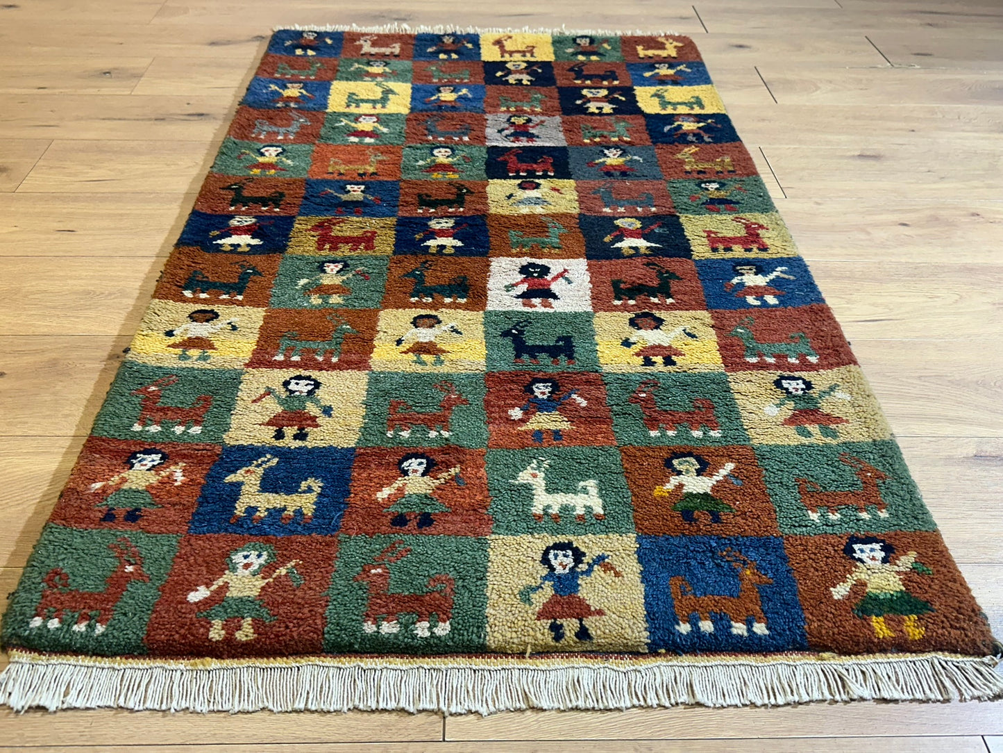 Gabbeh Orientteppich handgeknüpft Indian 160x95 cm