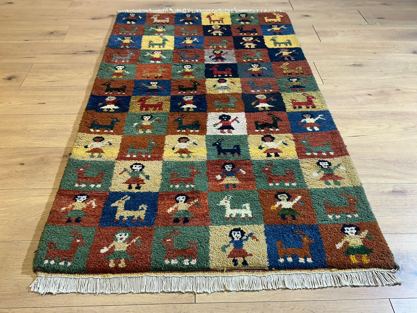 Gabbeh Orientteppich handgeknüpft Indian 160x95 cm