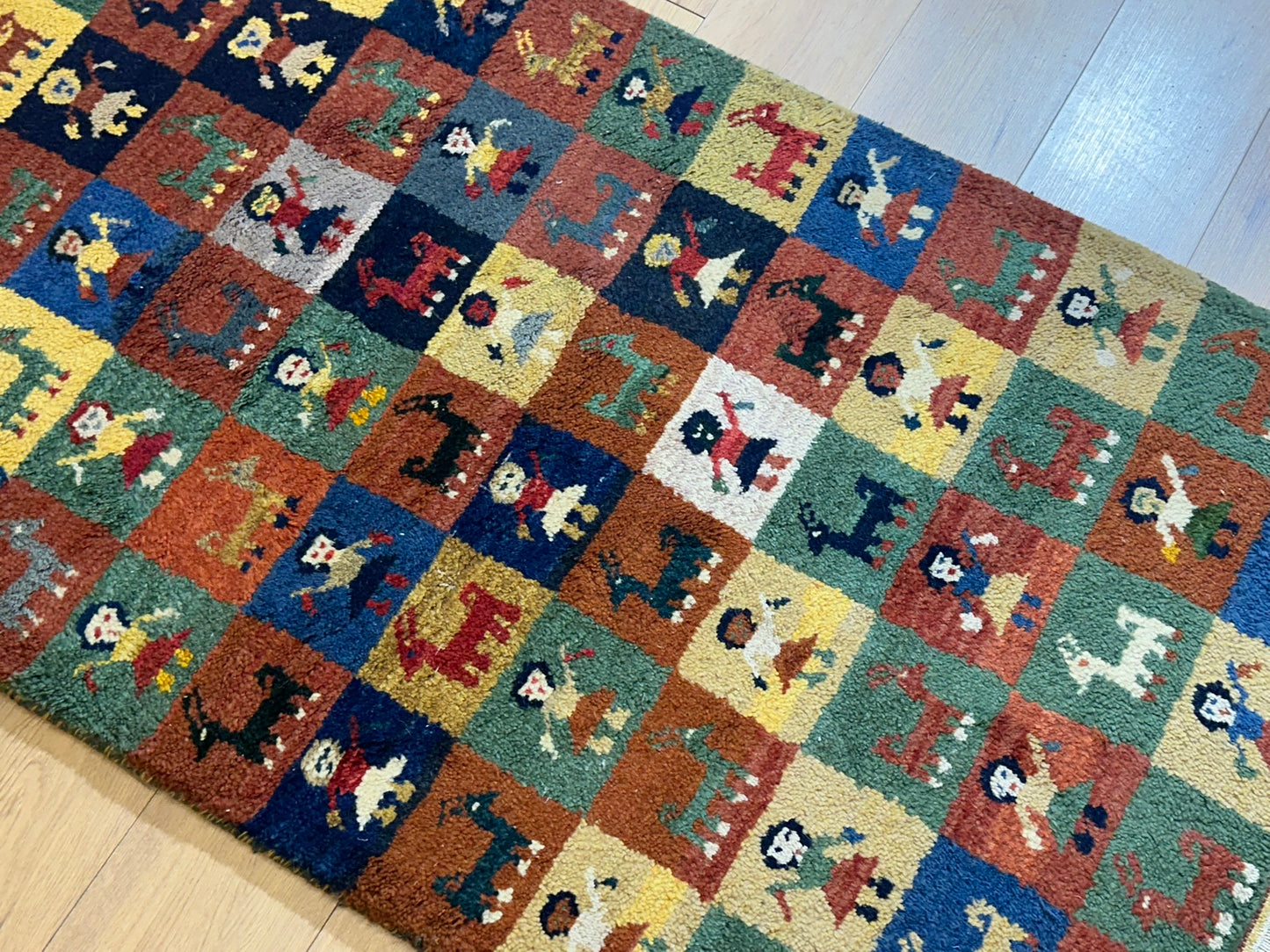 Gabbeh Orientteppich handgeknüpft Indian 160x95 cm
