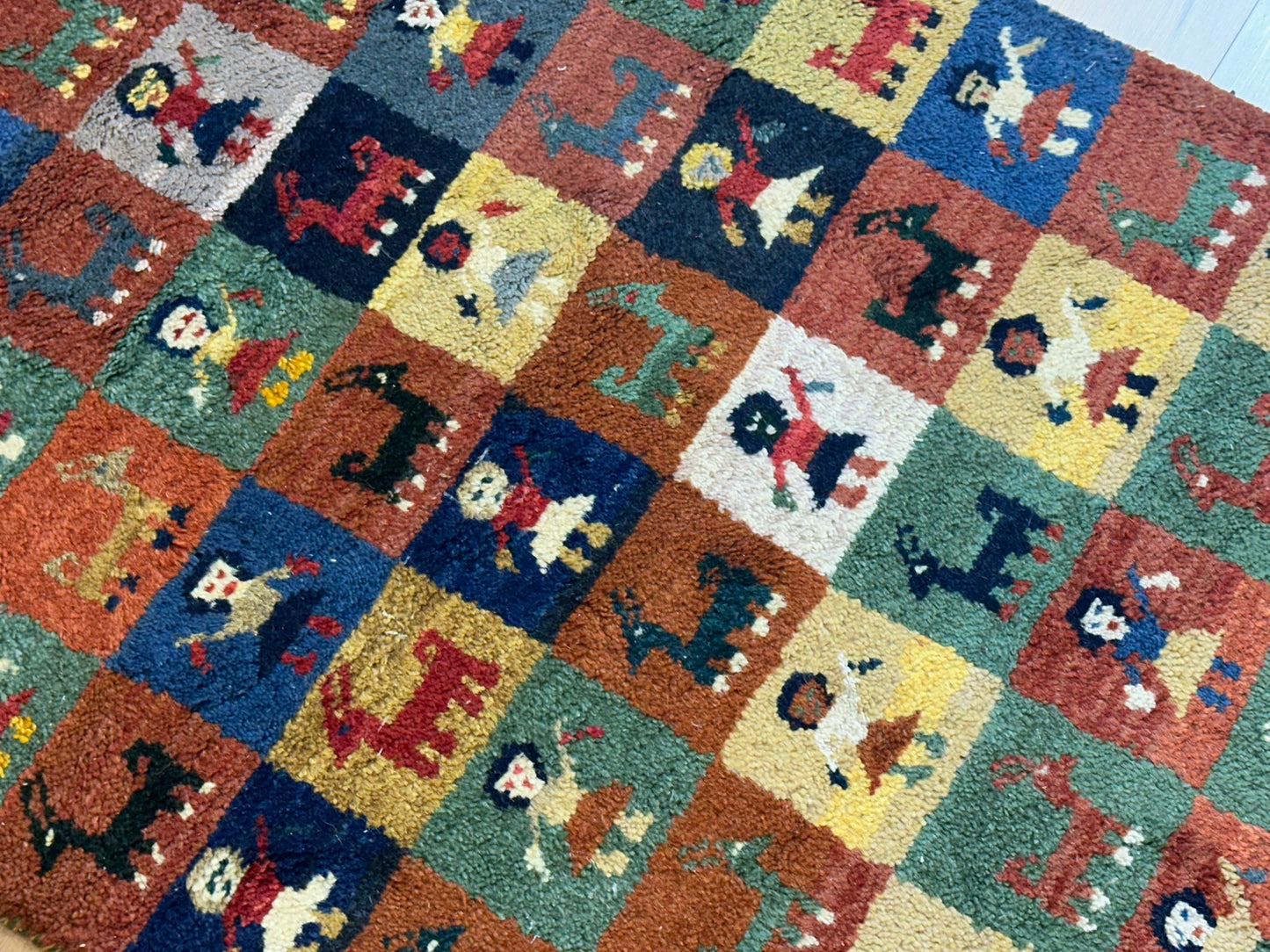 Gabbeh Orientteppich handgeknüpft Indian 160x95 cm