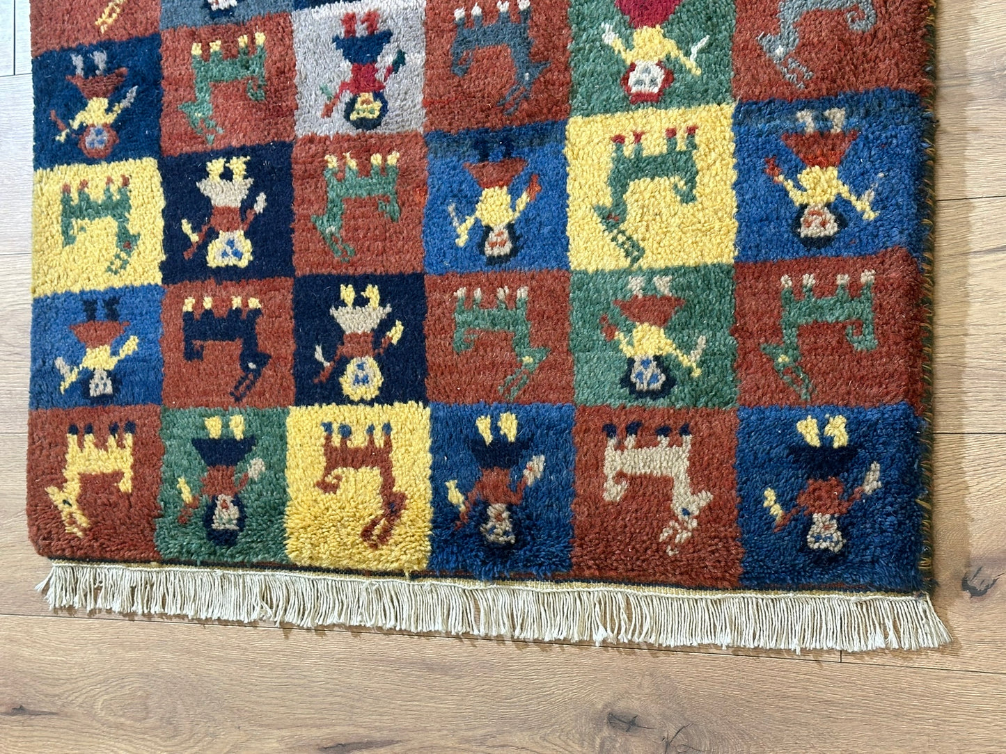 Gabbeh Orientteppich handgeknüpft Indian 160x95 cm