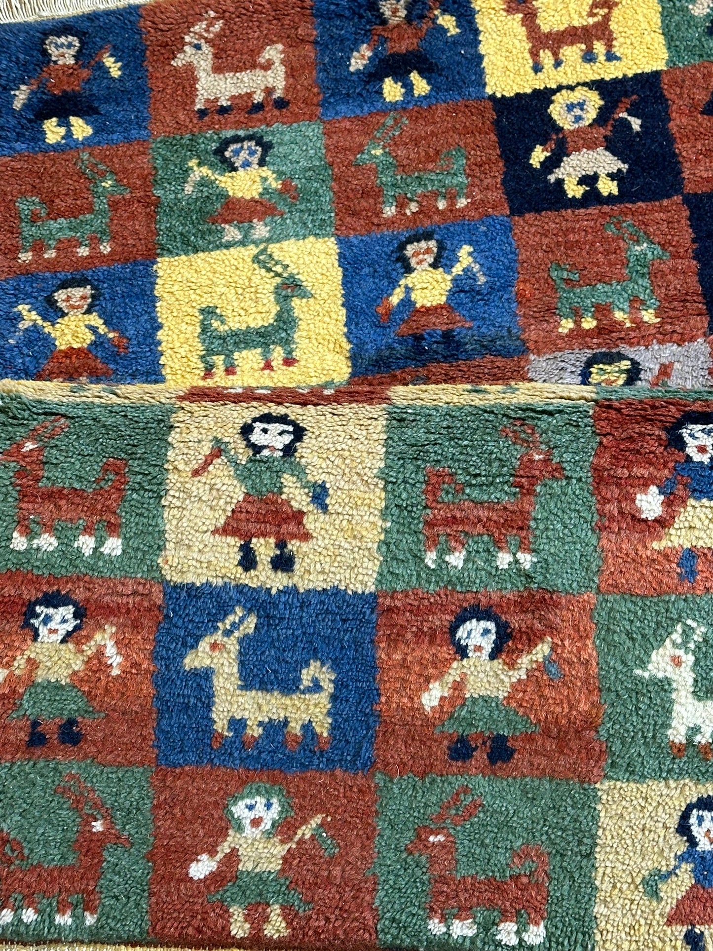 Gabbeh Orientteppich handgeknüpft Indian 160x95 cm