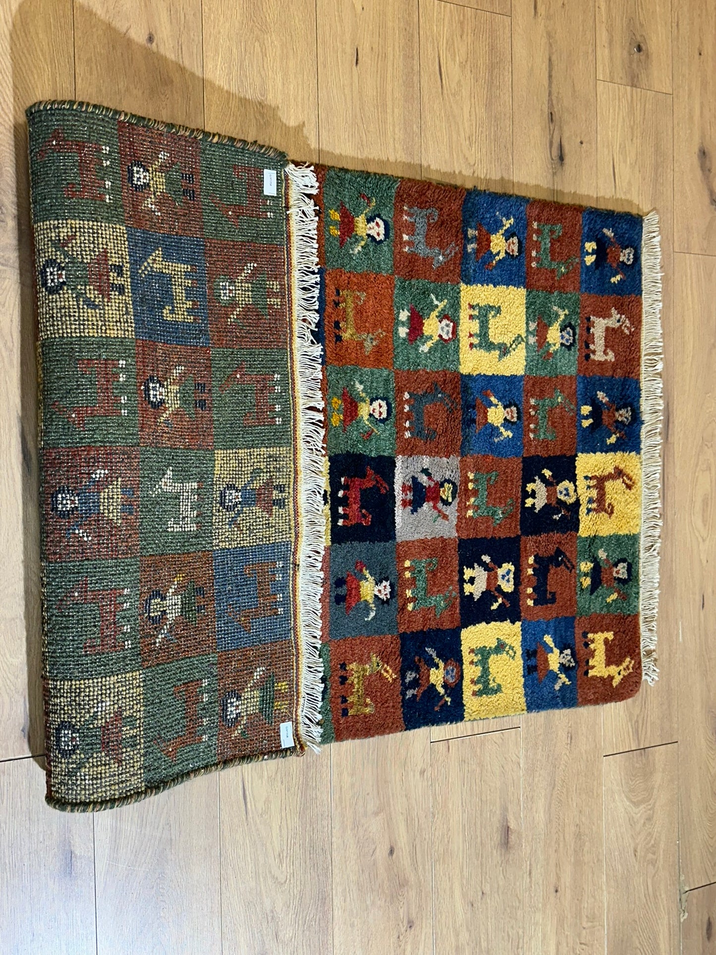 Gabbeh Orientteppich handgeknüpft Indian 160x95 cm
