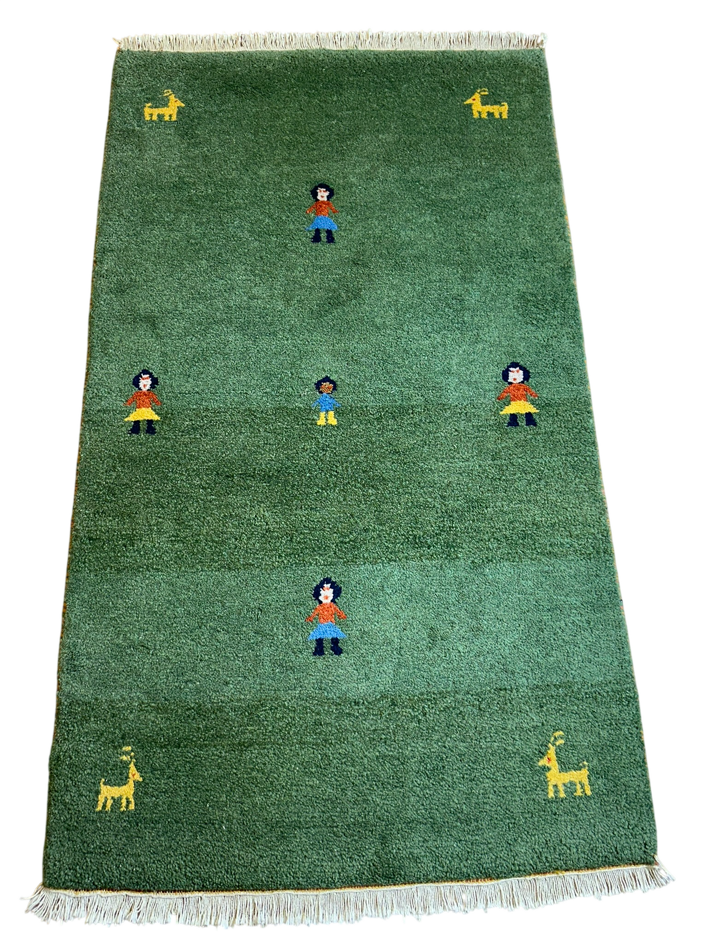 Gabbeh Orientteppich handgeknüpft Indian 160x90 cm