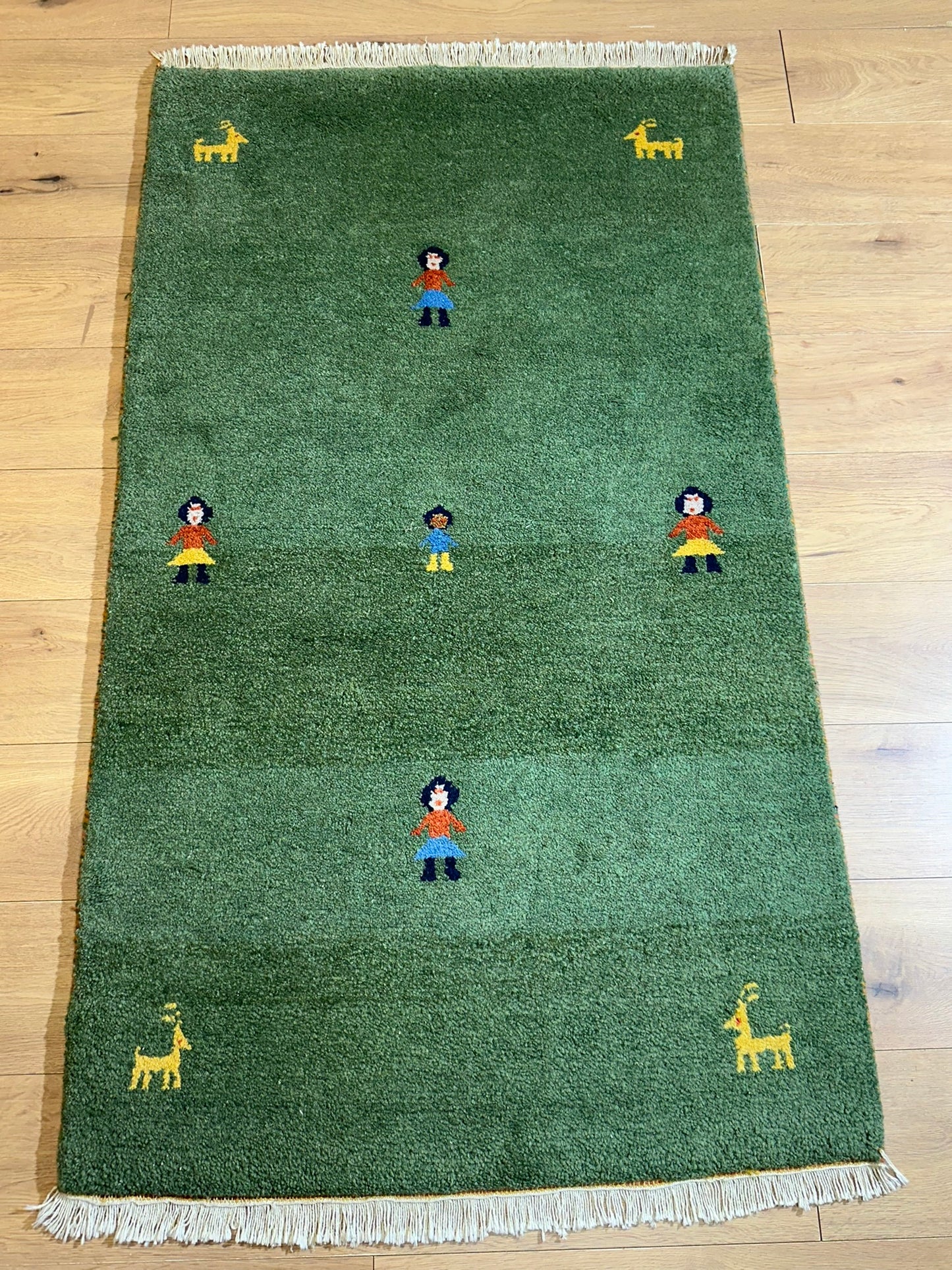 Gabbeh Orientteppich handgeknüpft Indian 160x90 cm